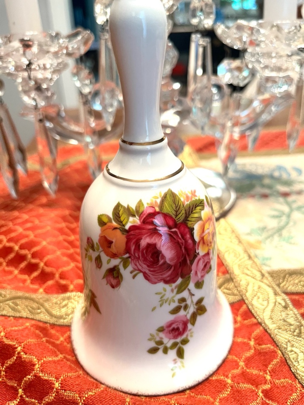 Cottage Rose Fine Bone China Hand Bell